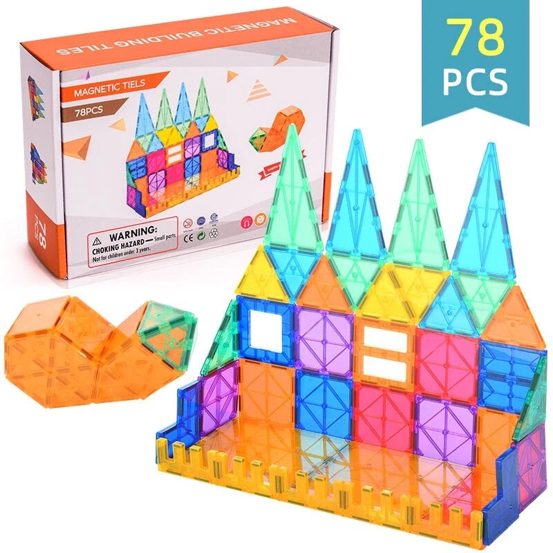 Magnetic Tile Set 48 Piece